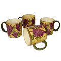 Sonoma Collection Hand-painted 4-piece Coffee Mug Set