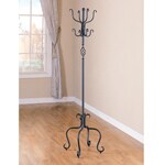 Sandy Black Finished Metal Coat Rack