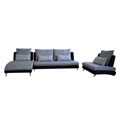 Shepherd 3-piece Leather/ Fabric Sectional