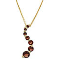 Glitzy Rocks 18k Gold over Silver Garnet Journey Pendant