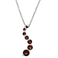 Glitzy Rocks Sterling Silver Garnet Journey Pendant