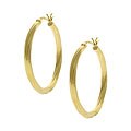 18k Gold over Silver Corrugated Hoop Earrings