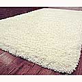 Review on rugs Auction here Hand-woven Shag Solo Honey White Rug (7'6 x 9'6)
