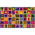 Numbers and Letters Nylon Rug (5'3 x 7'6)
