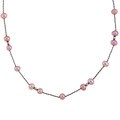 Silver Pink Freshwater Pearl Silver Twist Necklace