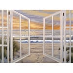 Ocean Window Scene Extra Large Canvas Art