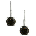 Icz Stonez Sterling Silver Olive CZ Leverback Earrings