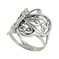 Sterling Silver Butterfly Wrap Ring
