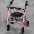Medline Foldable Rollator for Breast Cancer Awareness