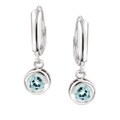 Glitzy Rocks Sterling Silver Blue Topaz Leverback Earrings