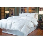 Arctica Alpine White Damask Stripe Down Blend Comforter
