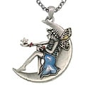 Fairy on a Moon Pewter Necklace