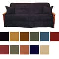 Solid Micro Suede Futon Slip Cover Set