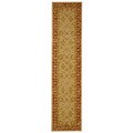 Handmade Ancestry Ivory/ Red Wool Runner (2'3 x 12')