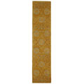 Handmade Medallions Gold Wool Runner (2'3 x 10')