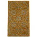 Handmade Medallions Gold Wool Rug (3' x 5')