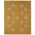 Handmade Medallions Gold Wool Rug (8' x 10')