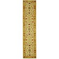 Handmade Tribal Ivory/ Gold Wool Runner (2'3 x 10')