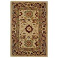 Handmade Heirloom Ivory Wool Rug (3' x 5')