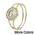 Geneva Platinum Polished Bangle Women's Watch