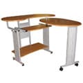 Fold Out L-shaped Oak Desk