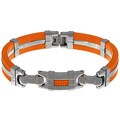 Stainless Steel and Rubber Bracelet