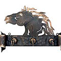 'Horse of Gold' Iron Coat Rack (Mexico)