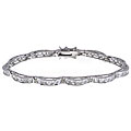 Simon Frank 14k White Gold Overlay CZ Diamoness Bracelet