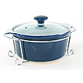 Mayfair & Jackson Round Blue Casserole Dish