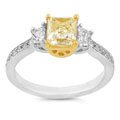 18k Two-Tone Gold 1 3/4ct TDW Yellow Diamond Ring