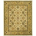 Handmade Heirloom Ivory/ Gold Wool Rug (5' x 8')