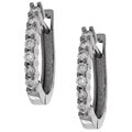 14k White Gold 1/2ct TDW Diamond Hoop Earrings (J, I1)