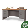 Marvel 60-inch Double Pedestal Steel Desk