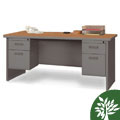 Essential problem solver for mahogany Pedestal desk Marvel 72-inch Double Pedestal Credenza