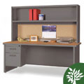 Essential problem solver for mahogany Pedestal desk Marvel 60-inch Single Pedestal Steel Desk with Open Shelf