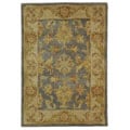 Handmade Antiquities Jewel Blue/ Beige Wool Rug (2' x 3')