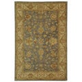 Handmade Antiquities Jewel Grey Blue/ Beige Wool Rug (4' x 6')