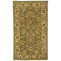 Handmade Antiquities Gem Green Wool Runner (2'3 x 4')