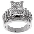 14k White Gold 3ct TDW Diamond Ring (H-I, I1-I2)