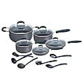 Heavy-duty 16-piece Anodized Silicon Cookware Set
