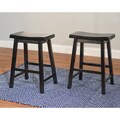 Belfast 24-inch Saddle Stool (Set of 2)
