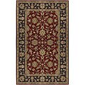 Hand-tufted Burgundy Wool Rug (2'6 x 8') with Free Rug Pad