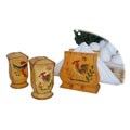 Sunshine Rooster Napkin/ Salt/ Pepper Shaker Set
