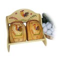 Sunshine Rooster 2-piece Spice Storage Jar with Rack