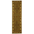 Handmade Heritage Kerman Green/ Gold Wool Runner (2'3 x 8')