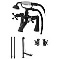 Vintage Oil-rubbed Bronze Deck Mount Clawfoot Faucet Package