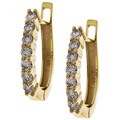 14k Yellow Gold 1/2ct TDW Diamond Hoop Earrings ( J, I1 )