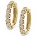 14k Yellow Gold 2ct TDW Diamond Hoop Earrings