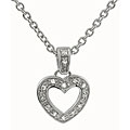 Sterling Silver CZ Rimmed Necklace