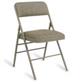 Fabric Cushioned Taupe Folding Chairs (Pack of 4)